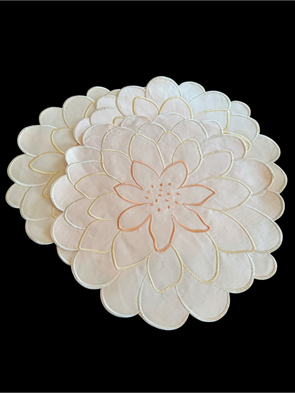 Set 3 Floral Yellow Placemats Cottagecore Shabby Chic Table Decor